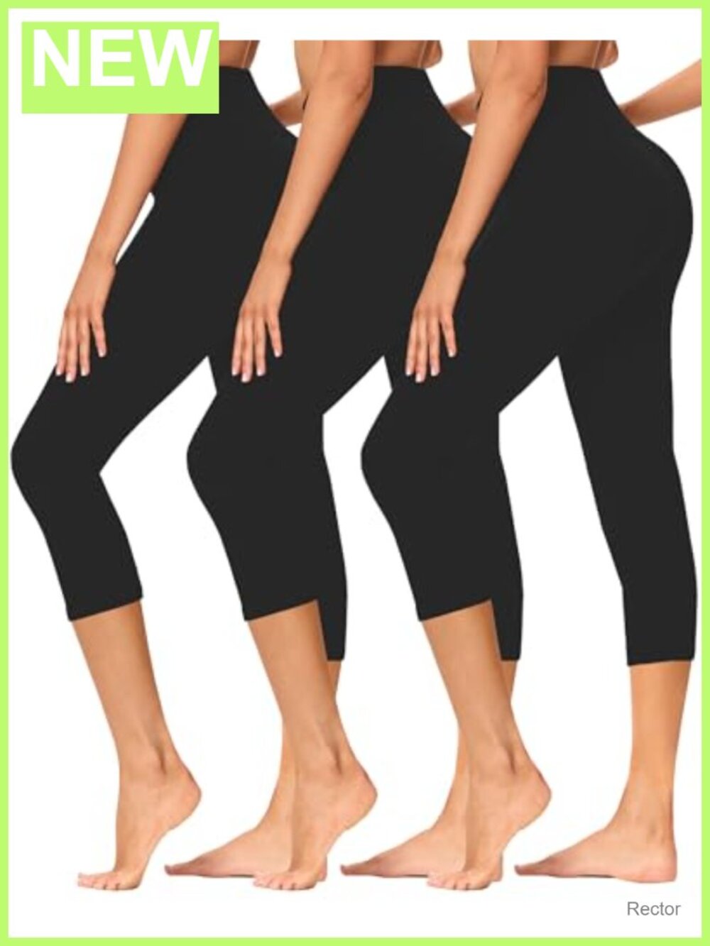 High Waisted Capri Leggings Women's 3/4 Yoga Pants Workout Running Soft